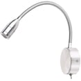 thumbnail image 1 of Lunartec Gooseneck Bed Lamp: LED Gooseneck Bed and Reading Light, Wall Mount, 3W, Cool White (Gooseneck Bed Reading Lamp), 1 of 5
