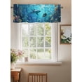 thumbnail image 2 of Ocean Seabed Curtain Valances for Windows, Summer Blue Retro Coastal Coral Kitchen Valance Window Treatment, Light Filtering Block Curtains for Bathroom/Bedroom/Living Room 54'' x 18'', 2 of 9