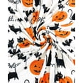 thumbnail image 7 of Serafina Home Halloween Throw Blanket: Fuzzy Black Cats and Jack O Lantern Pumpkin Print on Velvet Fleece for Sofa Bed Couch Chair Dorm, 7 of 7