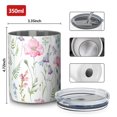 thumbnail image 4 of 12oz Coffee Tumblers Pioneer Flower Stainless Steel Vacuum Insulated Travel Tumbler Coffee Cups Mug with Lid and Straw with Cleaning Brush for Cold & Hot Drinks, 4 of 5