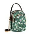 thumbnail image 7 of FORMRS Crossbody Bag for Women Quilted Travel Shoulder Cell Phone Purse with Chain Strap Handbag, Small White Flowers, 7 of 7