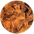 thumbnail image 2 of Vintage Apple Collection 15x15 White Modern Wood Framed Museum Art Print Titled - Mucha Summer Medallion, 2 of 4