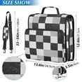 thumbnail image 2 of FORMRS Zipper Binder with Shoulder Strap 1.5-inch Ring 500 Sheet Capacity File Bag, Black and Gray Plaid Pattern, 2 of 5
