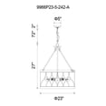 thumbnail image 2 of CWI Lighting 5 Light Drum Shade Chandelier with Gun Metal finish, 2 of 2