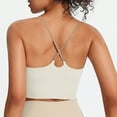 thumbnail image 4 of Delliss Women's Square Neck Crop Tank Top With Padding, 4 of 4