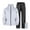 White, variant on sususu Mens Suits 2 Piece,Heavy Duty Motorcycle Rain Gear Full Suit Set with Jacket and Trousers for All Weather Outdoor Cycling - Black