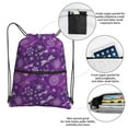 thumbnail image 3 of Easygdp Purple Snowflakes Drawstring Backpack Gym Bag,Sport Gym Sackpack,Gym Sack with Side Pocket for Men Women, 3 of 6