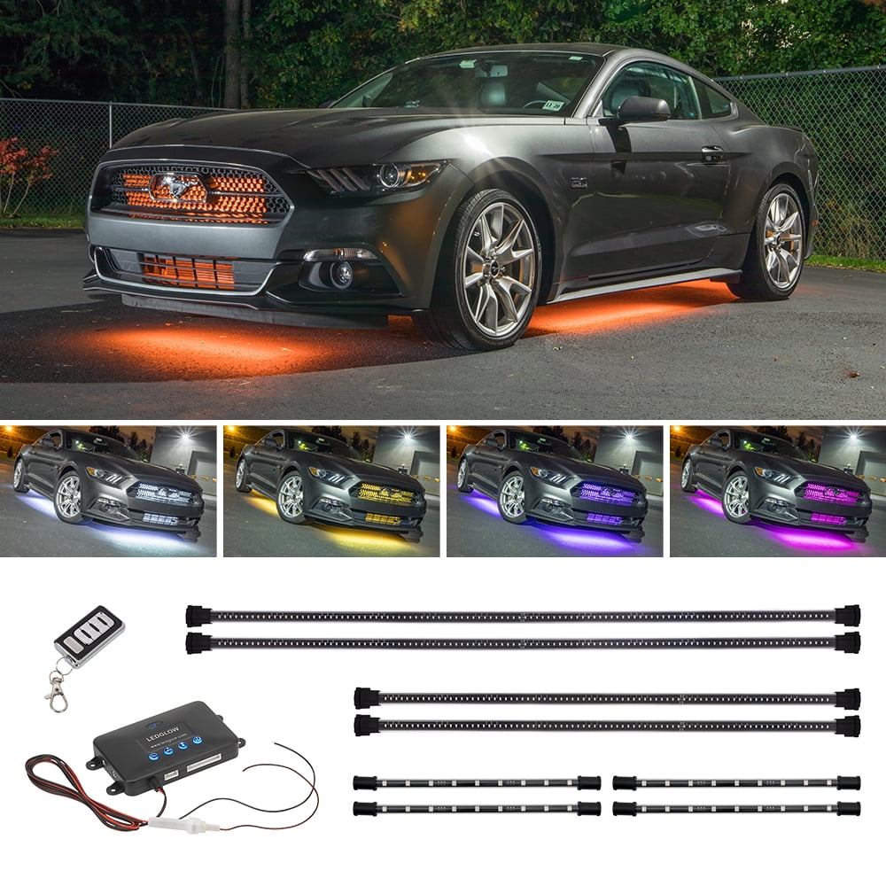 LEDGlow 4pc Million Color Wireless LED Underbody Lighting Kit & 4pc