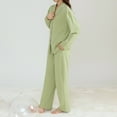 thumbnail image 4 of LSLJS Ensemble de Pyjama pour Femme à Col Rabattu, Tenue d'Intérieur en Coton, Haut à Manches Longues, Pantalon, Nuisette de Pyjama, Ensembles de Pyjama pour Femmes, Cadeaux pour Femmes, 4 of 6