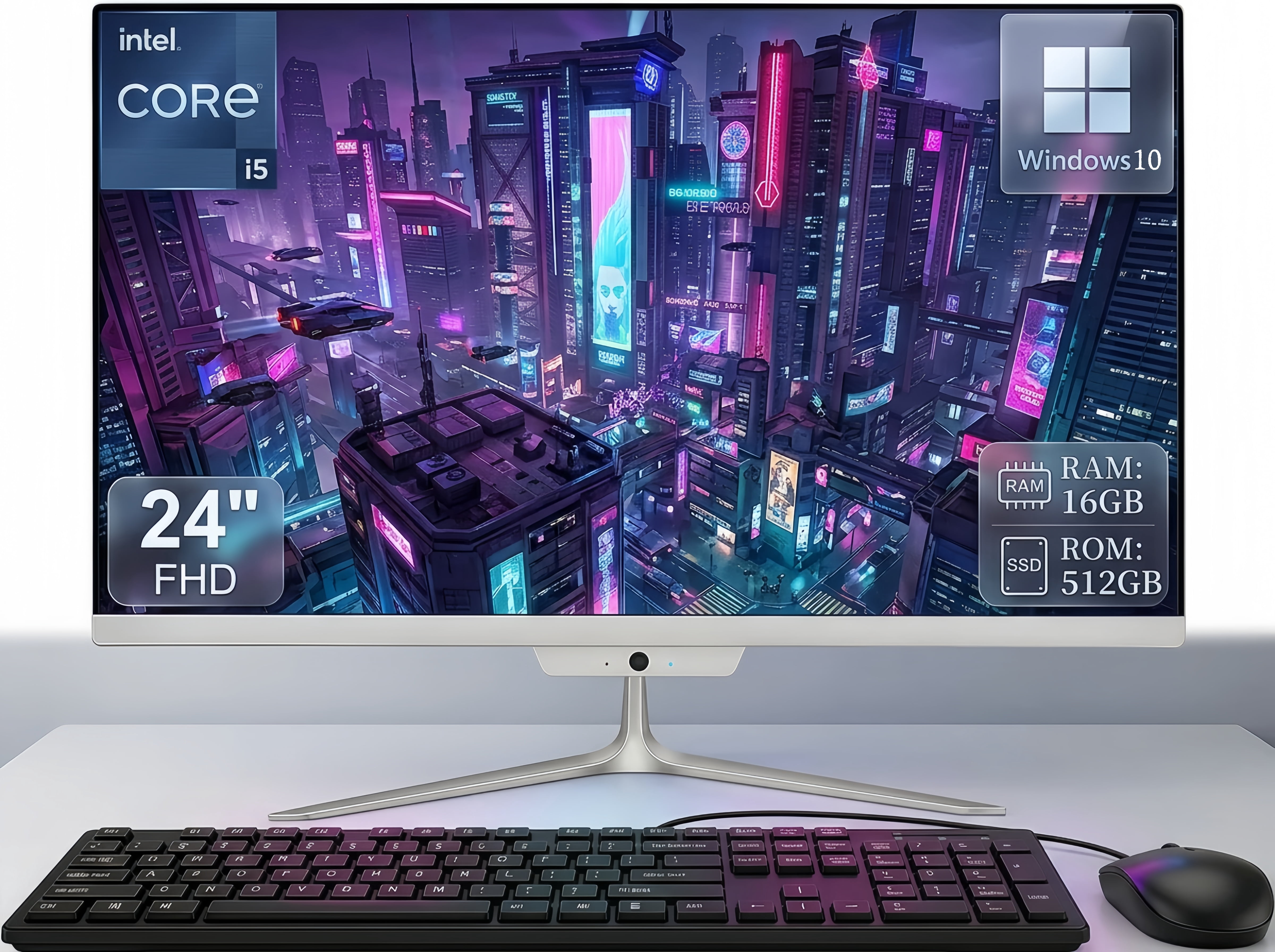 UNITCOM Windows11 Core i5 4690 8GB 500GB DVDRW FHDモニタ&マウス&キーボードセット Gateway 23.8