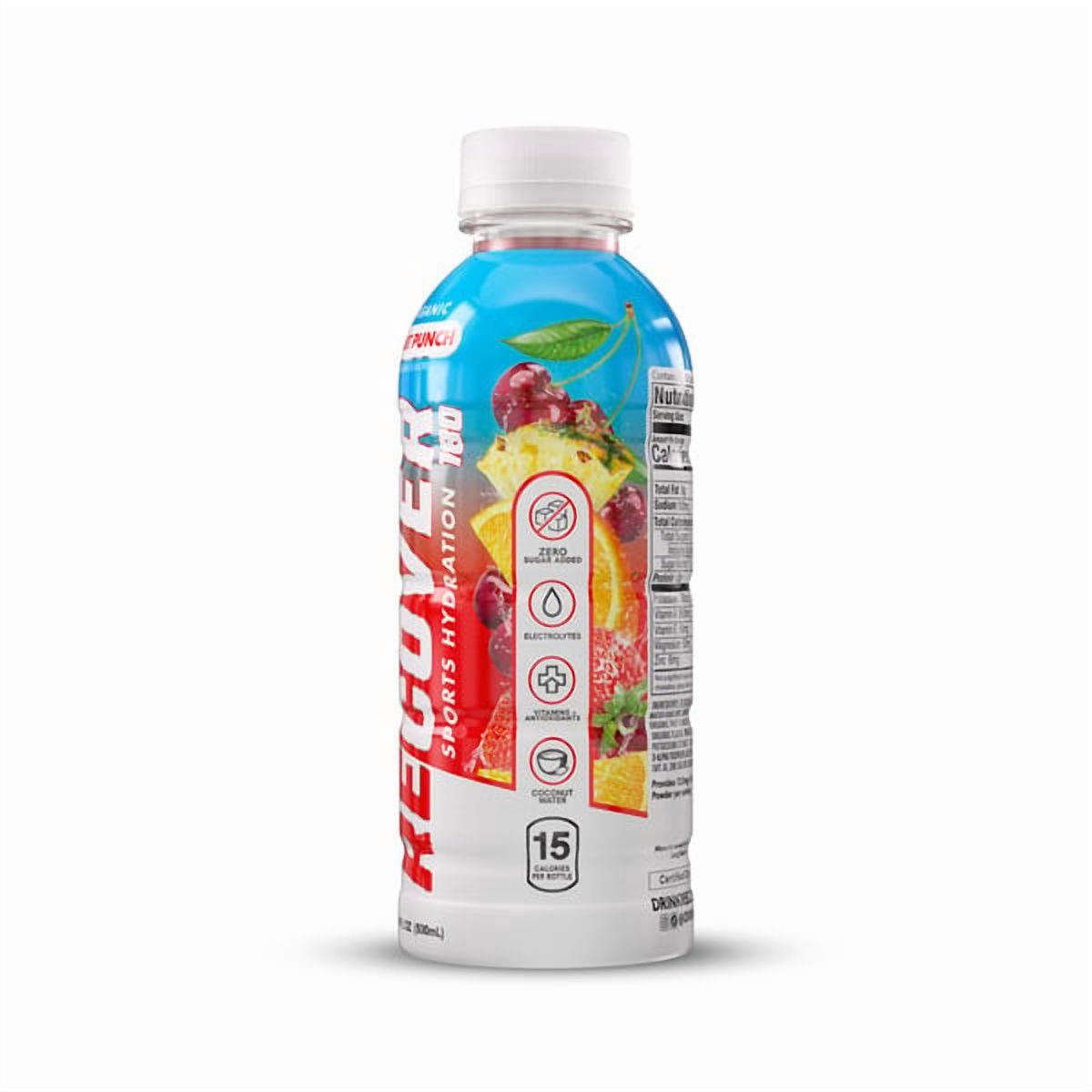 RECOVER 180° Organic Fruit Punch Hydration Drink, 16.9 fl oz Bottles, 8 Pack Electrolyte-Enhanced Recovery Beverage