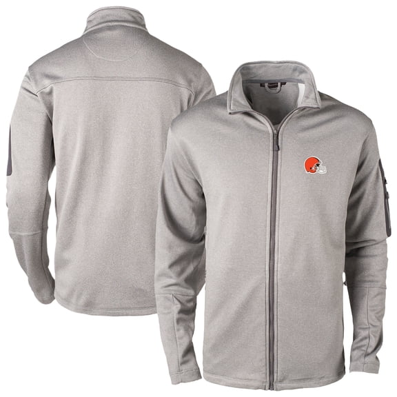 Men's Dunbrooke Heather Gray Cleveland Browns Full-Zip Fleece Jacket