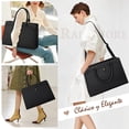 thumbnail image 2 of Bolsa para portátil RAINSMORE para mujer de 15.6 pulgadas, negra, 2 of 8