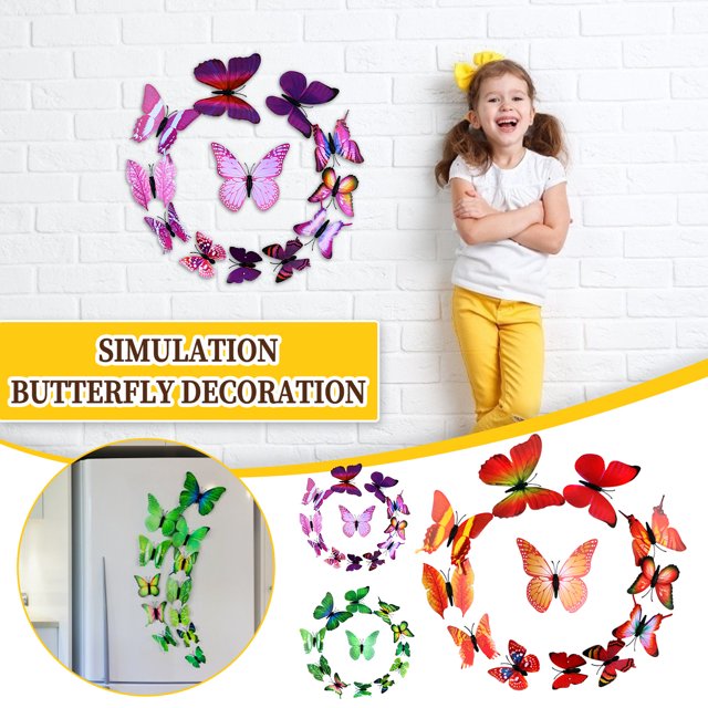 Fiudx Liquidación De Pegatinas De Pared 12 Uds Pegatinas De Pared Decorativas Para El Hogar Coloridas Liquidación De Ahorros De Verano