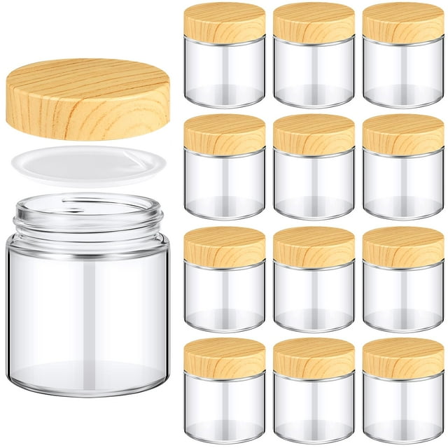 Frascos de vidrio Norme 120 ml/4 oz con tapas, 12 unidades, reutilizables