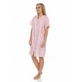 thumbnail image 2 of Dream8teen Women's Snaps Front Closure House Dress Sleeveless Woven Housecoat Duster Lounger Robe 2017 Pink Plaid 3X-Large, 2 of 5