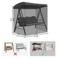 thumbnail image 5 of Patio Swing mosquito Netting, Outdoor Swing Chair mosquito Net with Zipper Opening and Waterproof Top, Outdoor mosquito Nets for Two-Person Three-Person Swing Chair Hammock,205x125x205cm, 5 of 8