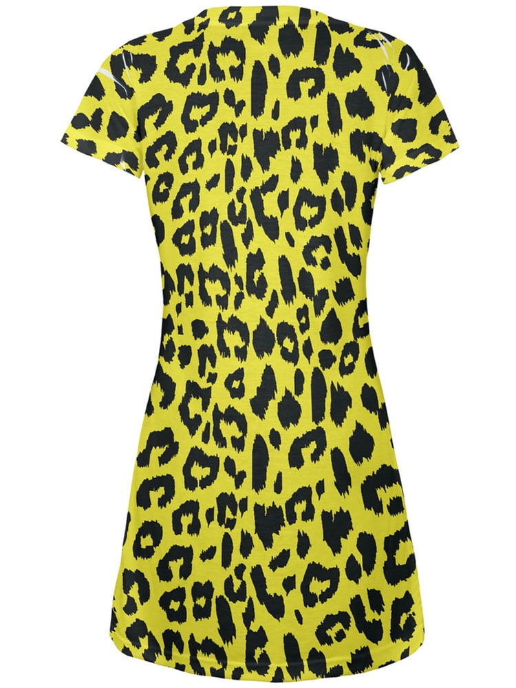 yellow cheetah dress