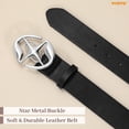 thumbnail image 5 of WHIPPY Leather Belt for Women Men Black Leather Belts for Jeans, 5 of 6