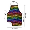 thumbnail image 4 of Naloa 1Pack Adjustable Bib Apron Waterdrop Resistant Cooking Kitchen Aprons for Women Men Chef, Dragon Scales Print, 4 of 5