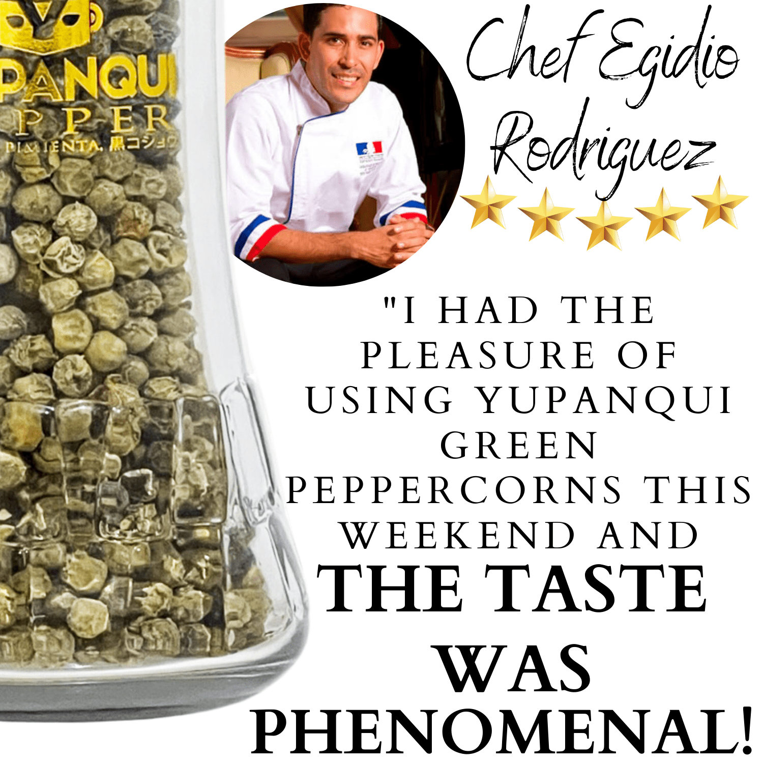 YUPANQUI Whole Green Peppercorns, Ceramic Core Pepper Mill, 2.1 oz