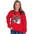 thumbnail image 4 of Old School Retro Video Gamer Nerd Unisex Plus Fleece Graphic Sweatshirt Brisco Brands 2X, 4 of 5