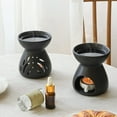 thumbnail image 4 of Elegant Black Ceramics Essential Oil Diffuser Tealight Spoon for Meditations, 4 of 9