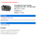 thumbnail image 2 of Front Right Door Latch Assembly - Compatible with 1985 - 1992 GMC Safari 1986 1987 1988 1989 1990 1991, 2 of 2