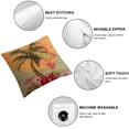 thumbnail image 4 of BCIIG Palm Tree Flowers Kitsch Pillow Case High-Quality Home Decor 18x18in, 4 of 5