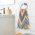 thumbnail image 3 of Yayeee 100% Cotton Hand Towels for Bathroom 16" x 28" Soft Absorbent Kitchen Towel, Orange Geometric, 3 of 7