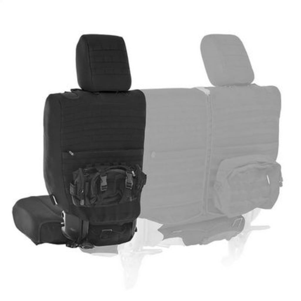 KarParts360 For Jeep Wrangler 2018 19 20 21 2022 Gear Seat Cover | Rear | Custom Fit | Neoprene | Black | 600 Denier Ballistic Nylon | Water Resistant | Molle/Pals Webbing | JL 2 Door