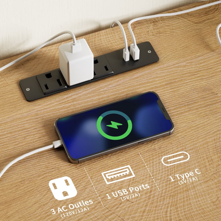 Tydimor TV Stand with Built-In Power Outlets and Charging, 60-Inch photo 7