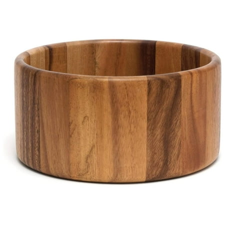 

Lwory Acacia Straight-Side Serving Bowl for Fruits or Salads Large 10 Diameter x 5 Height Single Bowl
