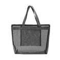 thumbnail image 3 of yuksok Mesh Beach Bag with Zipper Large Capacity with Top Handles Swimming Pool Bag Gray, 3 of 9