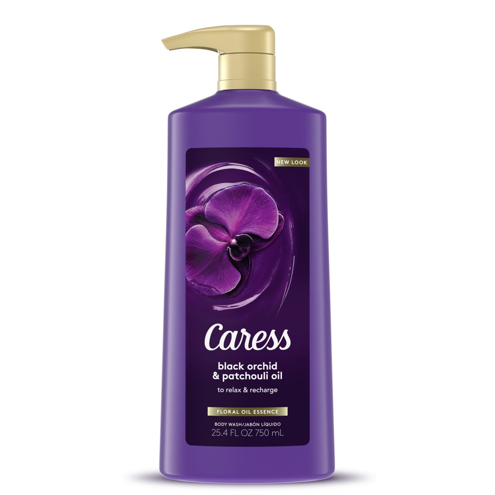 Caress Body Wash with Pump Black Orchid & Patchouli Oil 25.4 oz