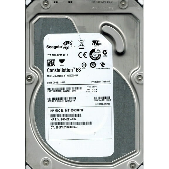 Seagate ST31000524NS P/N: 9JW154-290 F/W: HPG3 KRATSG 1TB