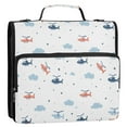 thumbnail image 3 of 3 Ring Zipper Binder with Shoulder Strap Waterproof Trapper Keeper 2 Inch D-Ring 500 Sheets Capacity Helicopter and Cloud, 3 of 7
