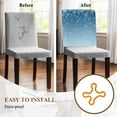thumbnail image 5 of Christmas Snowflake Chair Covers Set of 6 Blue Gradient Chair Back Covers Stretch Removable Washable Slipcovers Protector for Dining Room Kitchen Party Decor, 5 of 5
