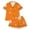 Orange, variant on Gunia Toddler Girl Halloween Pajamas Pumpkin Graphic 2 Piece Button Up Short Sleeve Tops With Shorts Nightwear Pjs Sleepwear Black 2-3 Years