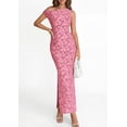thumbnail image 3 of PRETTYGARDEN Womens Floral One Shoulder Maxi Dress Summer Spring Bodycon Ruched Side Slit Elegant Cocktail Party Dresses, 3 of 10