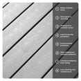 thumbnail image 3 of Crestlive Products 83" Patio Outdoor Dining Table for 6-8, Sturdy Aluminum Frame Wood-Grain Top with Umbrella Hole, Grey, 3 of 7