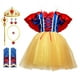 thumbnail image 4 of Vestido de princesa Blancanieves para niñas, disfraz con capa, conjunto de ropa para fiesta de Halloween de verano, ropa para niños, vestidos para niñas, 4 of 5
