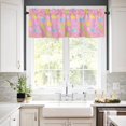 thumbnail image 2 of Curtain Valances for Windows, Cartoon Cute Dinosaur Pink Rod Pocket Valance Window Treatments Short Curtains for Kitchen Bathroom Living Room 54 x 18 Inches, 1 Panel, 2 of 6