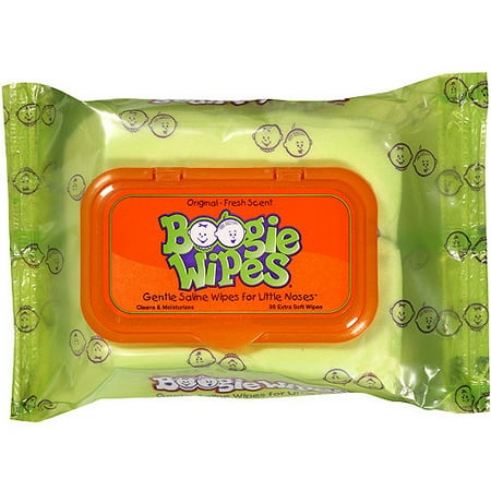 Little Busy Bodies Boogie Original - Fresh Scent Gentle Saline For Little Noses Wipes 30 CT
