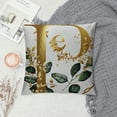 thumbnail image 2 of Shiartex  Pillowcase Alphabet Decorative Pillowcase ABC Alphabet Flower Cushion Cover Square Pillow Case Suitable For Sofa Sofa Sofa Bedroom Car Last Name Initia AP-011 White, 2 of 5