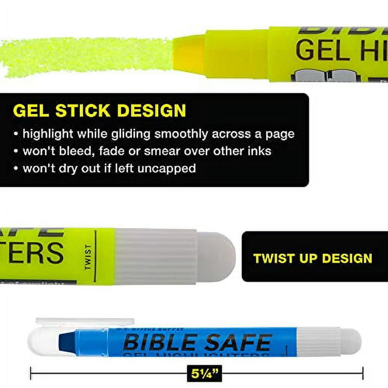 Mr. Pen No Bleed Gel Highlighter, Bible Highlighters, Green, Pack of 4