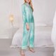 thumbnail image 3 of Fotbe Blue Marble Conjunto de Pijama de Manga Larga para Mujer con Estampado, Ropa de Dormir de 2 Piezas, Conjunto de Casa Suave y Cómodo con Bolsillos-Medium, 3 of 7