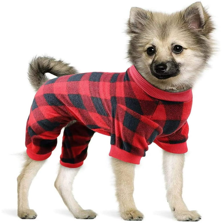 Buffalo plaid pajamas for dogs new arrivals