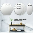 thumbnail image 3 of Designart 'roses pattern' Modern Round Wall Mirror - Hexagon Star, 3 of 3