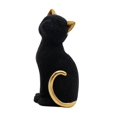 thumbnail image 3 of TISHITA Cat Statue Decorative Figurine Art Crafts Creative Collection Animal Sculpture Desktop Ornament for Office Fireplace New Year Black, 3 of 8